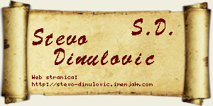 Stevo Dinulović vizit kartica